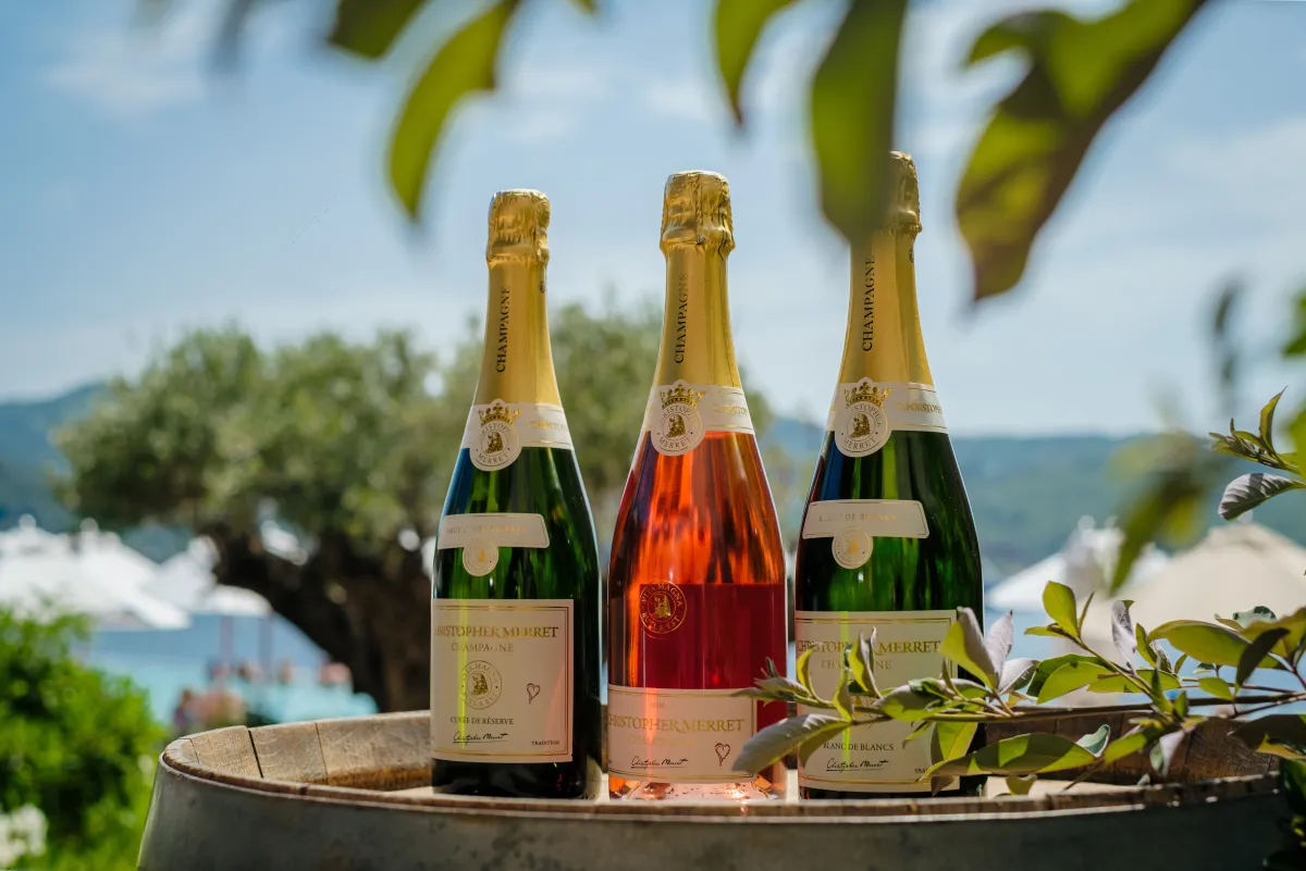 Christopher Merret champagne bottles