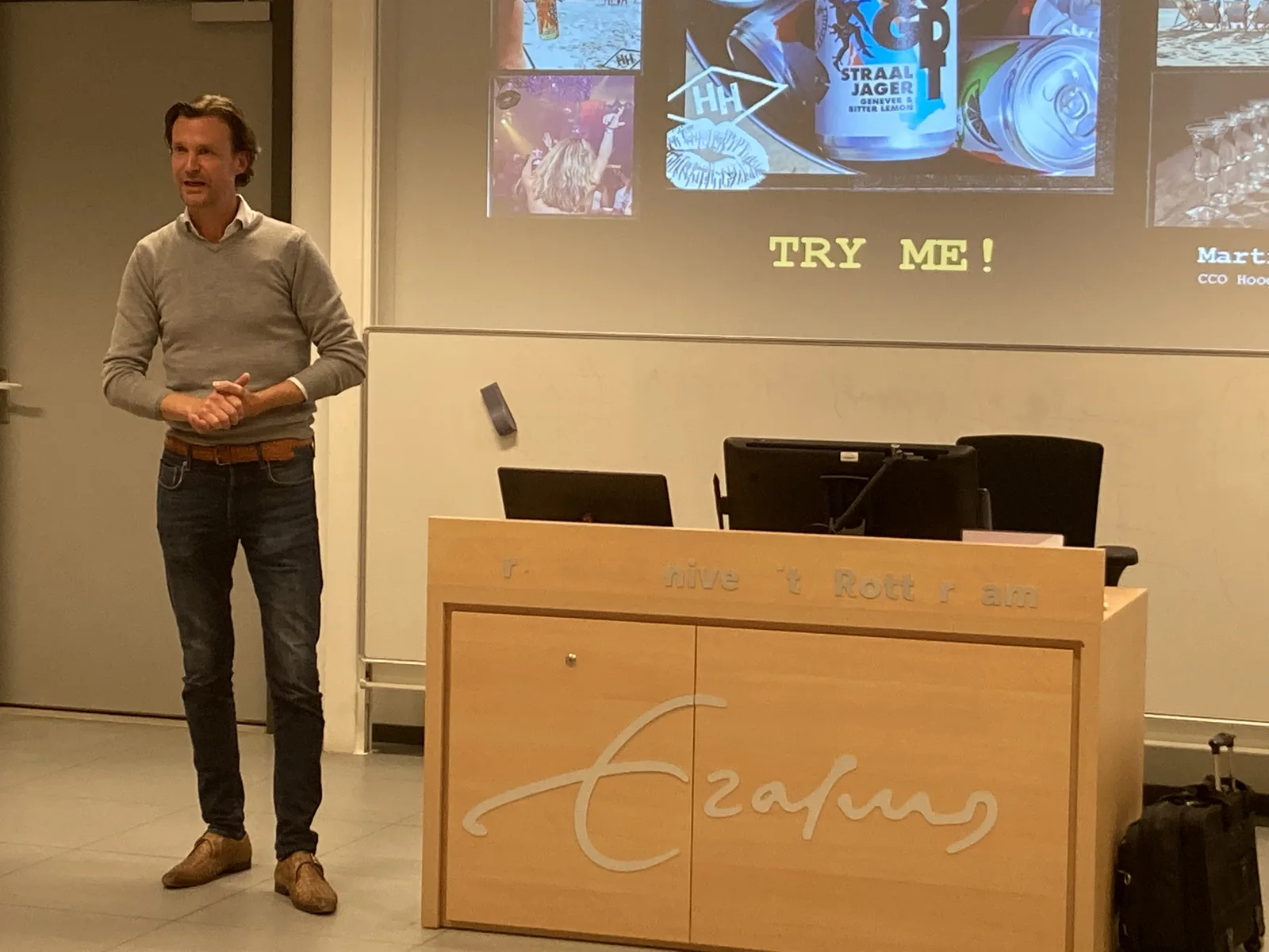 Martijn Keesmaat presenteert een drinks case